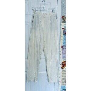 NA-KD Linen Blend Women’s High Rise Ivory White Pants Size 10 In EU 38
